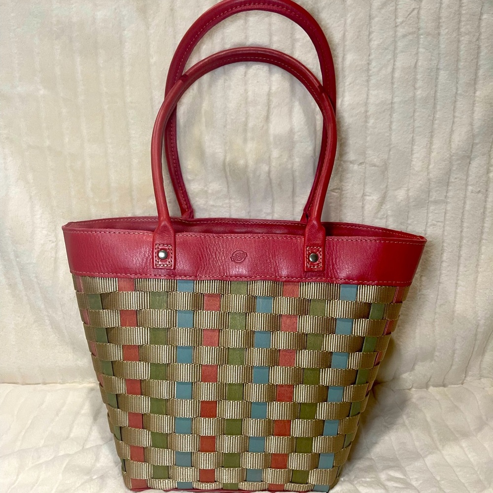 Longaberger structured zip top tote
